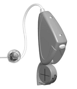 Turning your hearing aids on and off Your hearing aids have a three-position battery door that acts as an on/off switch and that allows access to the battery compartment. 1.