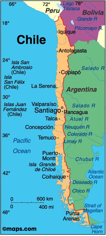 The main group still in Chile are the Mapuche Towns: -Temuco -Villarica -Pucon -Valdivia -Osorno