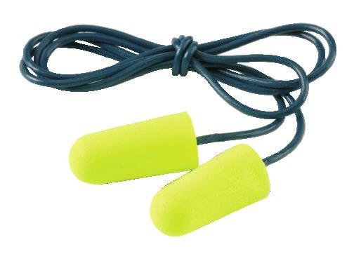 durability and comfort Convenient Tapered design fits most ear canals making the plugs easier to use One size only Dispenser available Cord helps prevent loss of