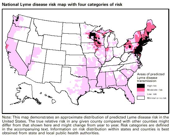PHAC-led risk assessment: Lyme disease distribution in the USA 6 ca 20 000