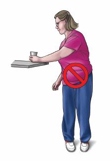 Avoid low chairs (your occupational therapist will advise you of your safe sitting height and should