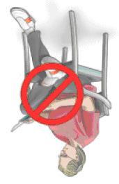 Do not raise your knee higher than your hip in sitting, do not lean forwards in sitting (keep your