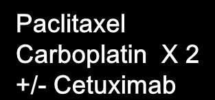 Cetuximab RT: 74 Gy Paclitaxel Carboplatin +/-
