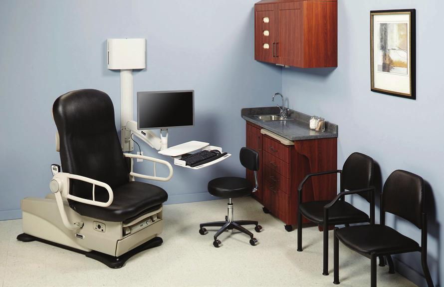 Exam Room Power Exam Tables Enable easy access for patients with limited mobility Manual Exam Tables Serve as functional exam spaces Power Procedure Tables Position patients properly for