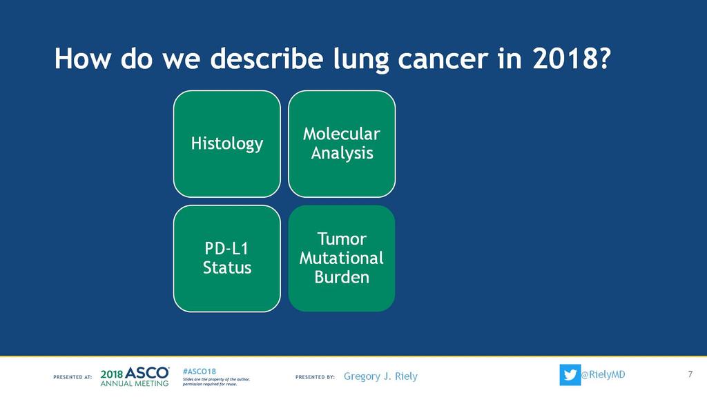 How do we describe lung cancer in 2018?