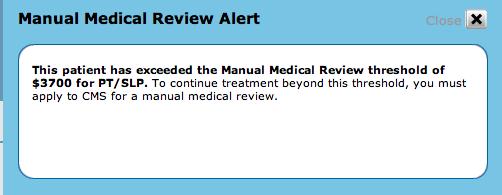 Medical Review Threshold Cap Displays with