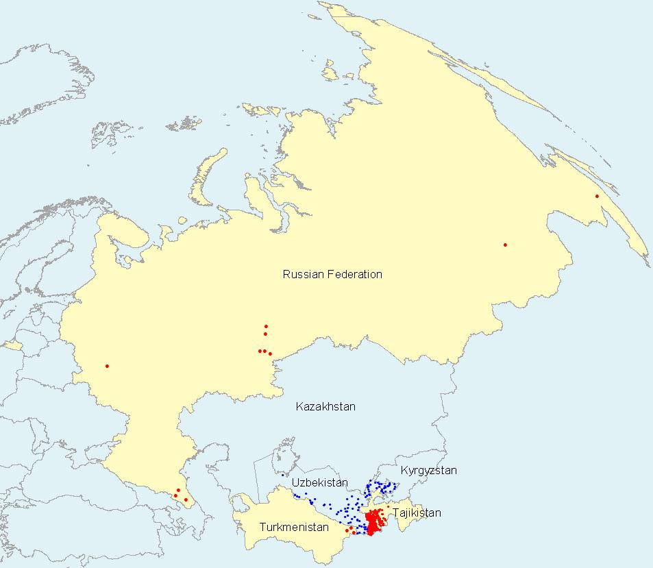 Confirmed wild poliovirus cases*, WHO European Region, 2010 Wild poliovirus type 1 Tajikistan: 457 cases Turkmenistan: 3 cases Russian 14 cases Federation