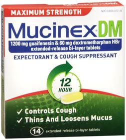 and sneezing. $12.00 MUCINEX DM MAXIMUM STRENGTH 14 count.