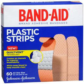 3/4 in x 3 in (1.9 cm x 7.6 cm) $4.00 BANDAID COMFORT-FLEX PLASTIC ALL ONE SIZE 60 count.