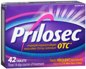 STOMACH REMEDIES & DIGESTIVE HEALTH PRILOSEC OTC TABLETS 42 tablets. Treats frequent heartburn (occurs 2 or more days a week).