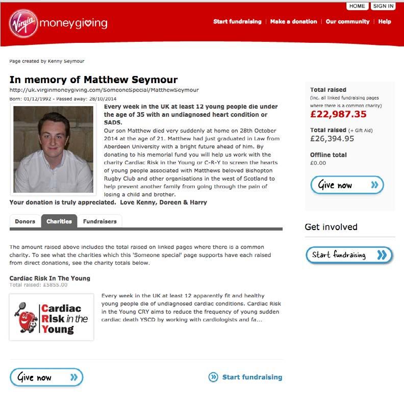 In memory fundraising IN MEMORY Our Someone Special tool can be used by your fundraisers to raise money in remembrance.