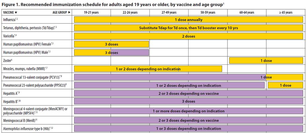 2016 Recommended Adult Immunization Schedule 27