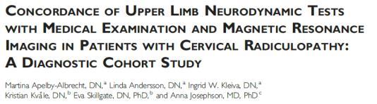linking ulnar nerve test to cubital tunnel syndrome n = 51 ULNT (1-3 used combined)