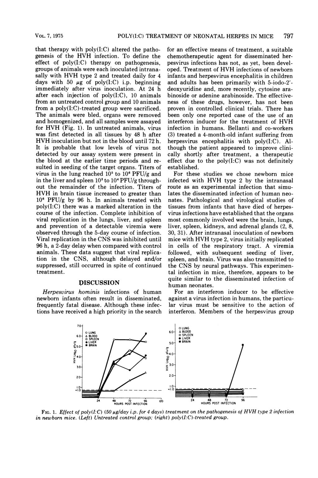 VOL. 7, 1975 that therapy with poly(i:c) altered the pathogenesis of the HVH infection.