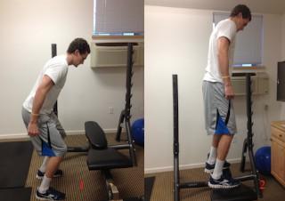 Box Jumps 1. Stand in front of a box that is 12-24 inches high. Engaging your core, jump and land on top of the box with your knees bent allowing your muscles to absorb the force. 2.