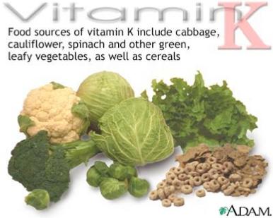 Vitamin K Important for blood clotting Also important for