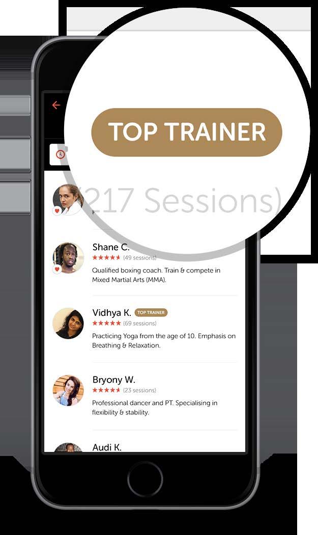 HOW TO BECOME A TOP TRAINER Extraordinary trainers who meet these benchmarks have the prestigious Top Trainer badge next to their name and in their profile.