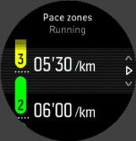 3.16.2. Pace zones Pace zones work just like HR zones but the intensity of your training is based on your pace instead of your heart rate.
