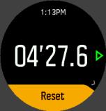 Stop and reset as needed with the middle and lower right buttons. Exit the timer by keeping the middle button pressed. 3.33.