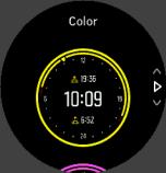 Press the middle button to select Watch face 2.