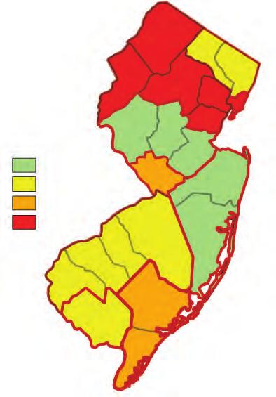 Epidemiologic Profile for 2008 Figure 8 Rate per 100,000 of HIV/AIDS Cases Diagnosed in 2006 by Planning Area newark Title I ema 33.7 Bergen-Passaic Title I ema 15.2 Jersey City Title I ema 41.