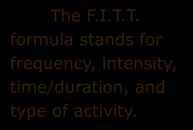 I.T.T. formula. The F.I.T.T. formula stands for