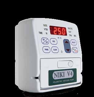 NIKI V4 The Vet Market Choice for Over 15 Years Trusted by veterinarians to deliver vet infusions for over 15 years, the NIKI V4 is a reliable infusion pump for delivering fluids and medications.