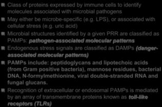 TLRs.! "This activation leads to the production of inflammatory