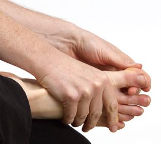Big Toe Adduction 1 3 Area Being Stretched: Inside of Big Toe Muscles Emphasized: 1 - Adductor Hallucis, 2 - Flexor Hallucus