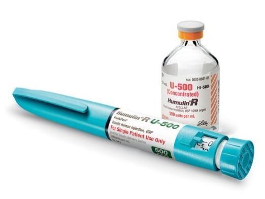 Regular U-500 Insulin Use pen or U500 syringe to administer Can inject BID or TID BID = 60% / 40% TID = 40% / 30% / 30%