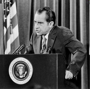 The War on Cancer On December 23, 1971, President Nixon signed the National Cancer Act into law, declaring, "I hope in the years ahead we will look back on this