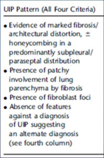 Histologic UIP pattern in IPF Raghu G et al.