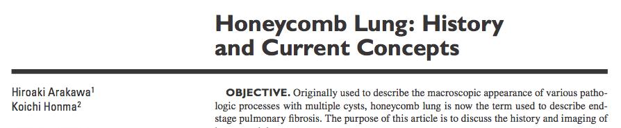 Honeycombing.. 1. Cardinal CT sign of fibrosis 2.