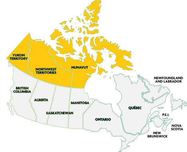 Contacts from North West Territories, Yukon and Nunavut Youth Population: 27,560 (0.