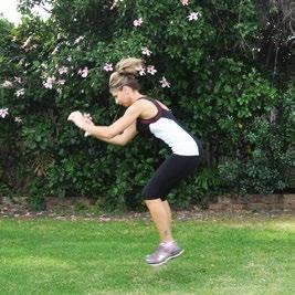 Land with your knees bent to protect the joints. Jump forward again, continuing for the desired number of repetitions.