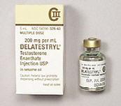 INJECTABLE AND SUBCUTANEOUS FORMULATIONS Delatestryl and Depo -Testosterone Available as intramuscular injectables There are a number of formulations of testosterone that are given by injection,