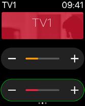 Volume control Hearing aid volume control Tap the + or - icons to