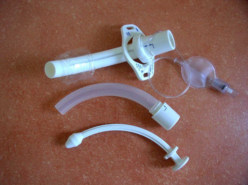 Tracheostomy tubes Outer tube Inner tube fits snugly into outer tube Flange flat plastic plate allows the tube