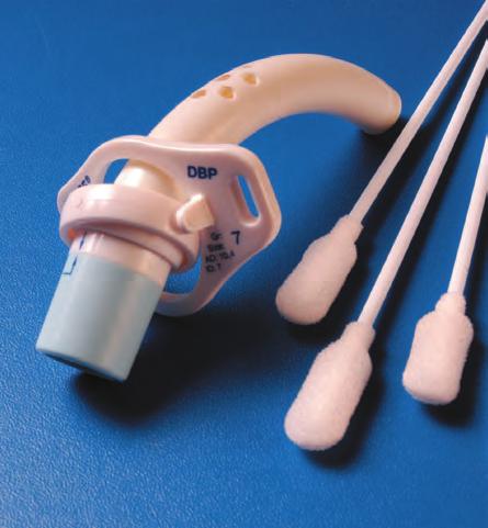 The soft smooth heads of the swabs will not scratch or damage the internal tube surface. The smaller size swab is better suited for Paediatric tubes.