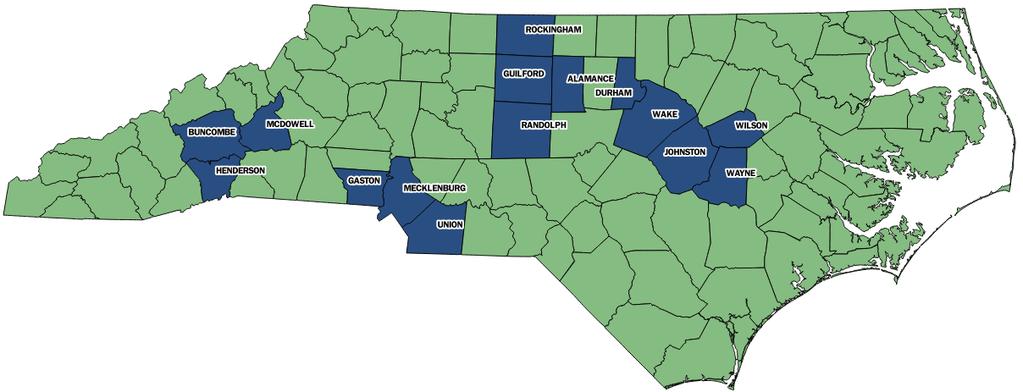 NC High Intensity Drug Trafficking Areas (HIDTA) Counties Triad
