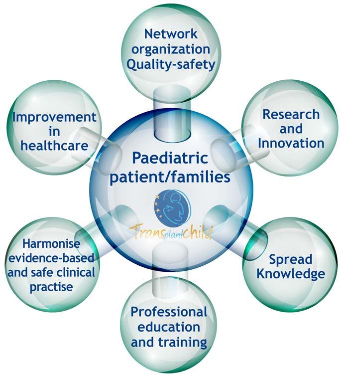 TRASPLANTCHILD Health Care Improvement Identify areas of research and innovation Facilitating patient
