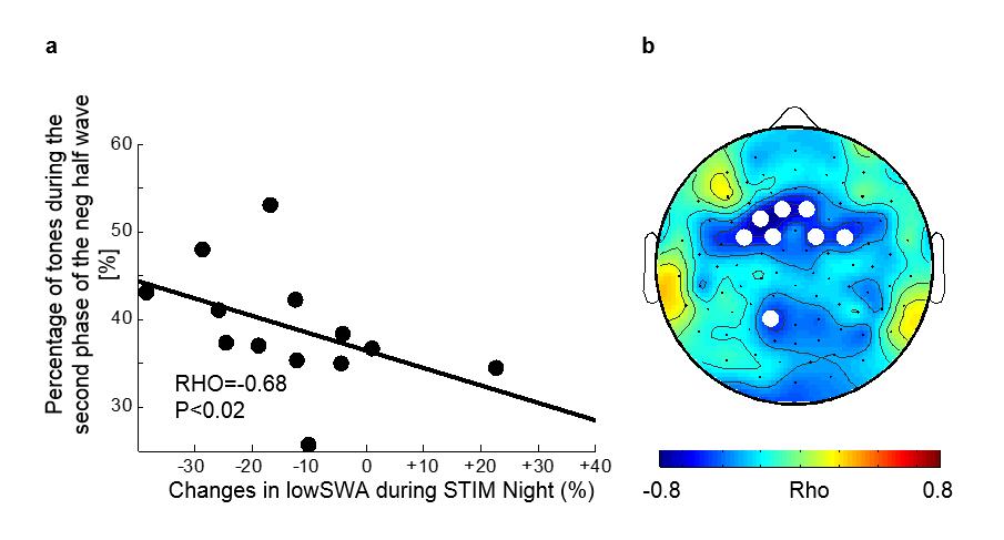 9 Local slow wave activity changes and phase timing of tone onset Supplementary Fig.