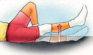 Lie on your back with a towel roll under your knee. Straighten your knee (still supported by the roll) and hold 5 seconds. Slowly return to the starting position.