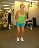 Side to Side Jump Over Rope 20-30 Seconds For more intensity, jump over a taller object.