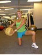 Kneeling Trunk Rotations with Medicine Ball 30 Seconds/Side 8-14 Pound Medicine Ball Modification: use a lightweight Fitball for beginner levels.