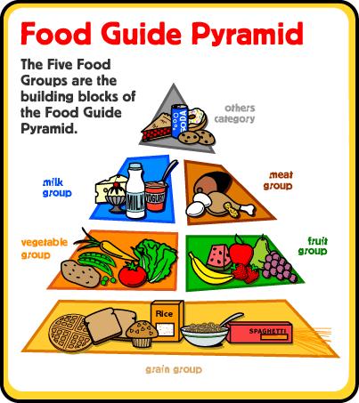 Basic Nutrition Food pyramid Recommendation of what to eat based on dietary