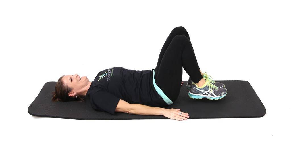 Movement: Engage your lower abs until your back gently