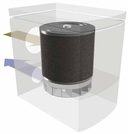 2 HEPA Filter: The finest particles including bacteria, attached viruses, mold, radon, smoke, and dust are captured by the main HEPA filter.