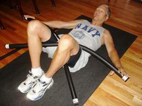 rowing motion. A further enhancement is shown in photo D, for oblique strengthening.