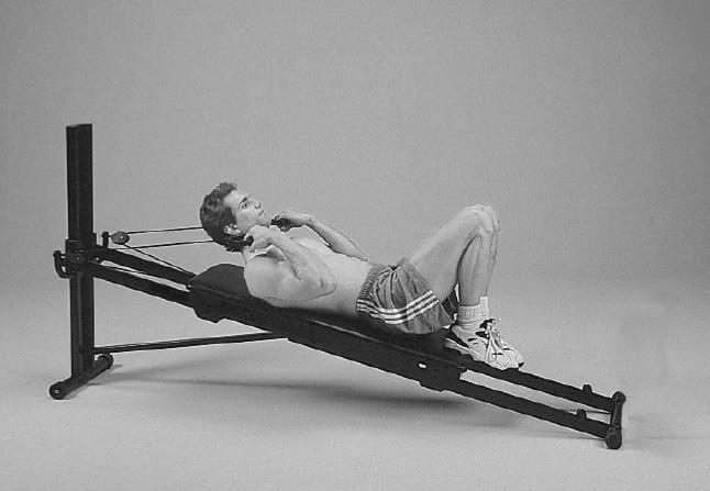 Advanced Exercises for Men and Women continued DAYS 1 and 3 abdominals #23 Pulley Ab Crunch Grasp handles and pull glideboard up. Sit so your head is at the top of the glideboard when you lay back.